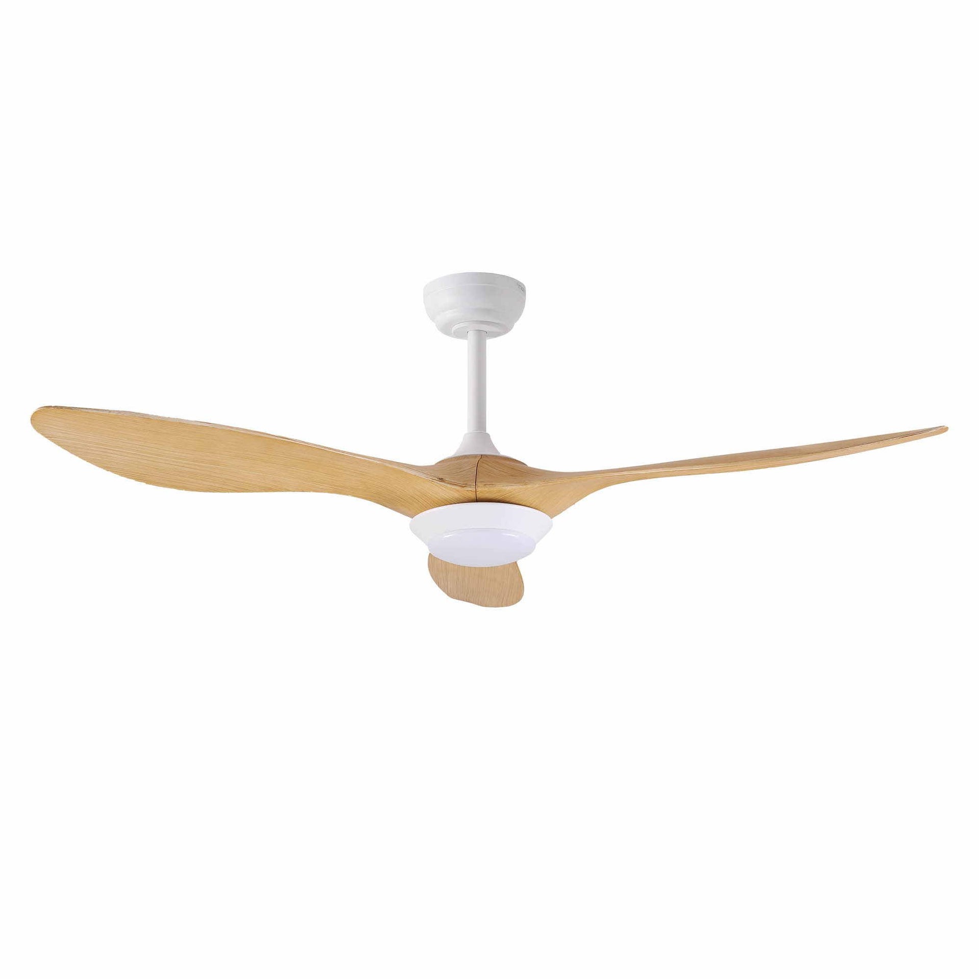 Devanti 52'' Ceiling Fan DC Motor w/Light w/Remote - Wood Awezingly