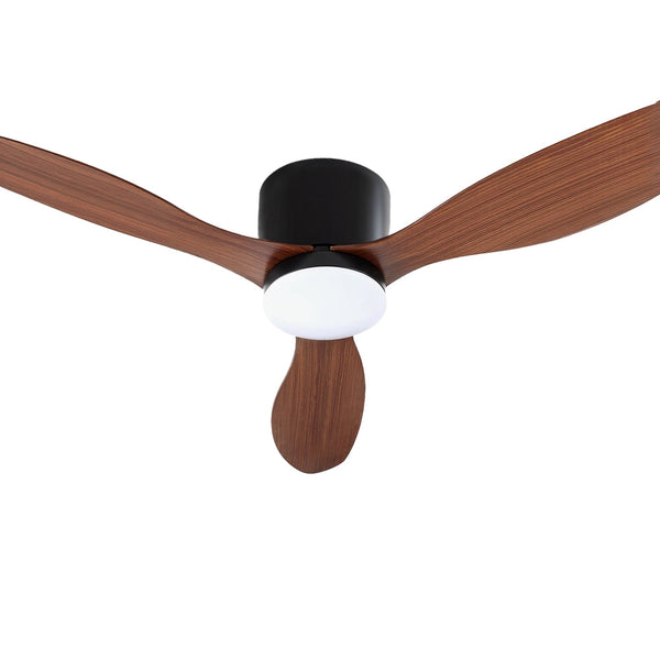 Devanti 52'' Ceiling Fan DC Motor w/Light w/Remote - Dark Wood Awezingly