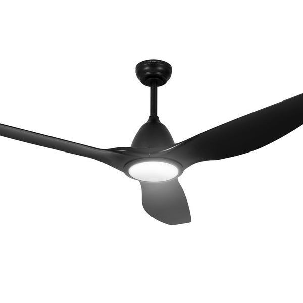Devanti 64 Inch Ceiling Fan DC Motor w/Light w/Remote - Black Devanti