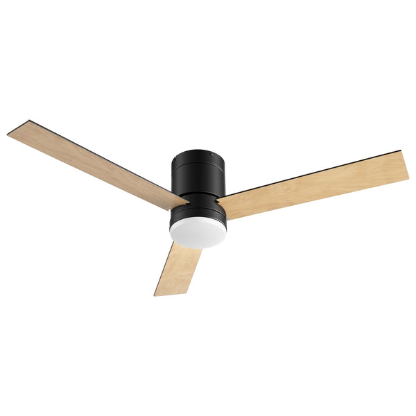 Devanti 52'' Ceiling Fan 3 Blades Double-sided DC Motor w/Light w/Remote Light Wood and bLack Awezingly