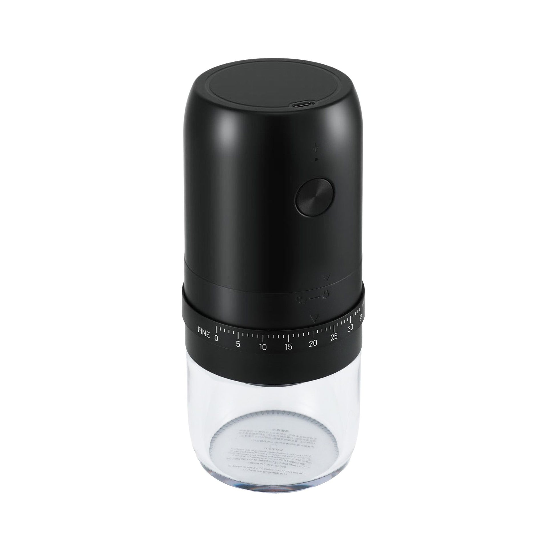 Devanti Electric Coffee Grinder USB-C Rechargeable Portable Coffee Bean Grinder with 40 Precise Grind Settings | Automatic Spice Nut Pepper Grinder Mill with Cleaning Brush & Ground Coffee Container for Home Office Camping Travel, Black Awezingly