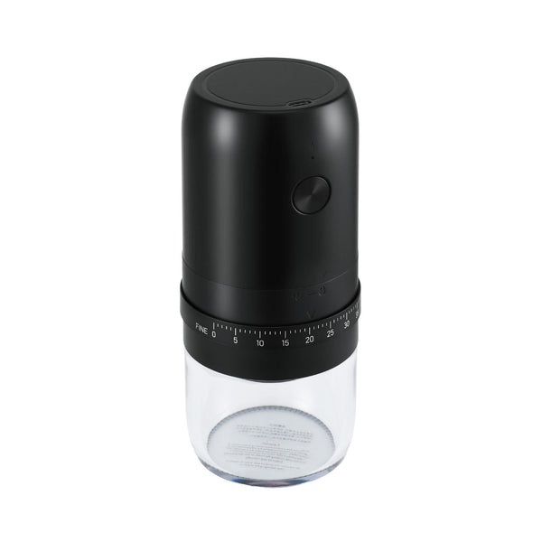 Devanti Electric Coffee Grinder USB-C Rechargeable Portable Coffee Bean Grinder with 40 Precise Grind Settings | Automatic Spice Nut Pepper Grinder Mill with Cleaning Brush & Ground Coffee Container for Home Office Camping Travel, Black Awezingly