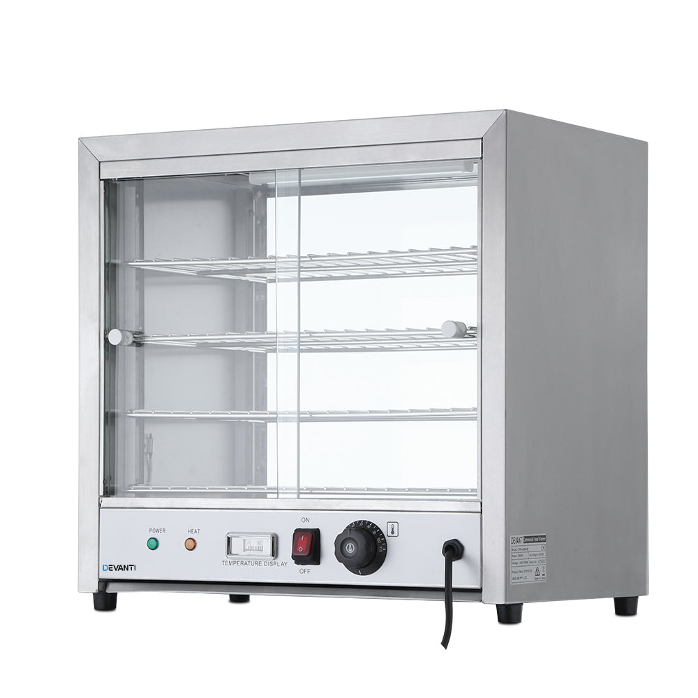 Devanti Commercial Food Warmer Hot Display Showcase Cabinet 54cm Awezingly