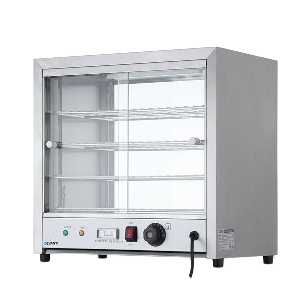 Devanti Commercial Food Warmer Hot Display Showcase Cabinet 54cm Awezingly