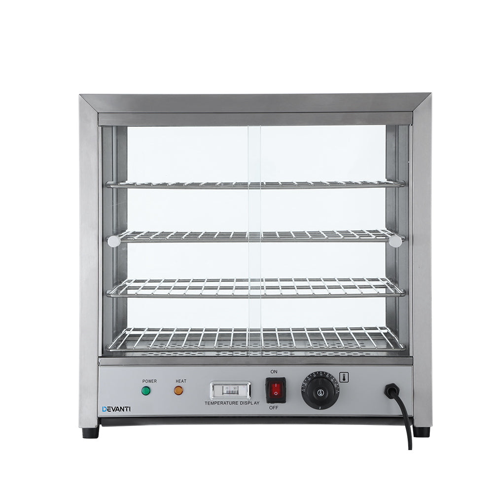 Devanti Commercial Food Warmer Hot Display Showcase Cabinet 54cm Awezingly