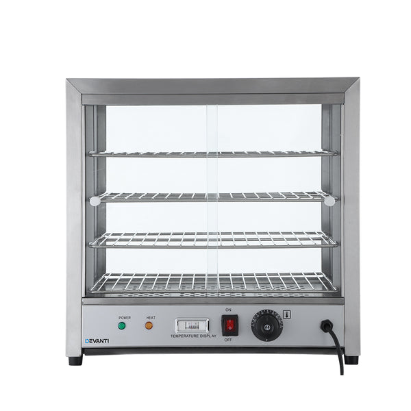 Devanti Commercial Food Warmer Hot Display Showcase Cabinet 54cm Awezingly