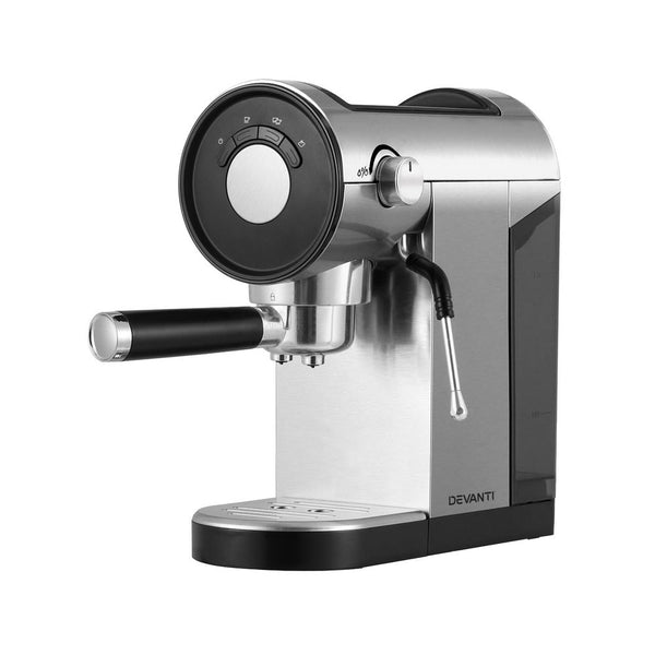 Devanti Coffee Machine Espresso Maker 20 Bar Milk Frother Cappuccino Latte Cafe Devanti