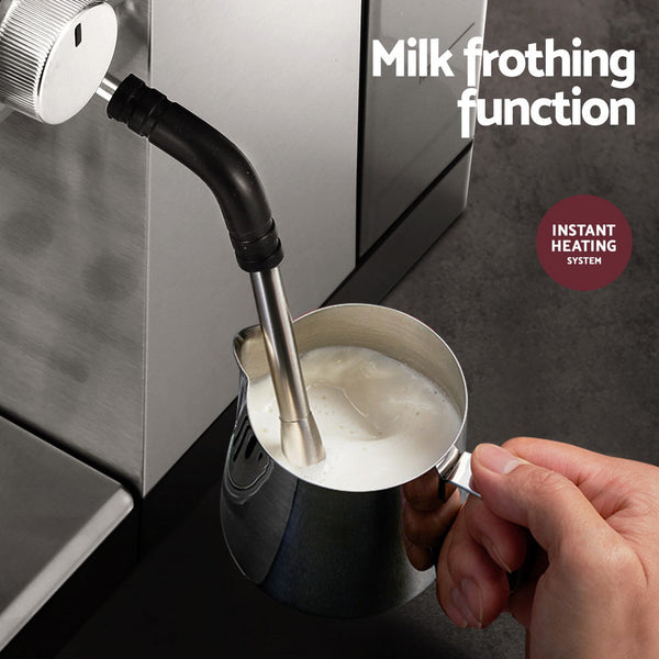 Devanti Coffee Machine Espresso Maker 20 Bar Milk Frother Cappuccino Latte Cafe Devanti