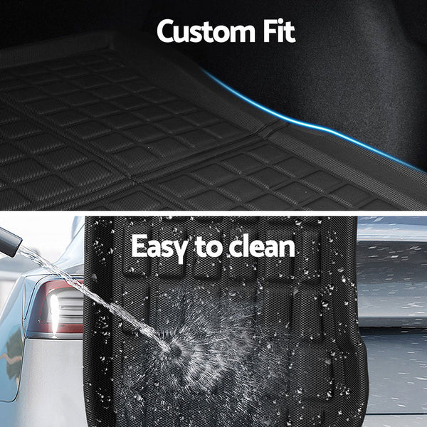 Weisshorn NEW Tesla Model 3 Highland 2024 Boot Liners Rear Frunk Well Trunk Cargo Mats Does Not Apply