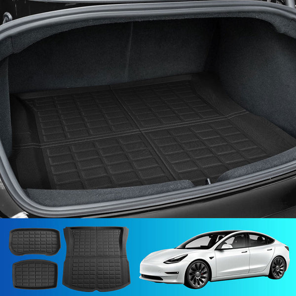 Weisshorn NEW Tesla Model 3 Highland 2024 Boot Liners Rear Frunk Well Trunk Cargo Mats Does Not Apply