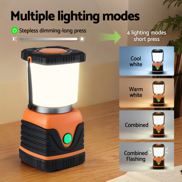 Weisshorn 2-Pack LED Camping Lanterns, 1000LM Super Bright Waterproof Portable Emergency Tent Lights Awezingly