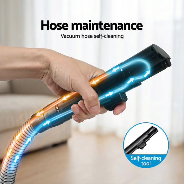 Devanti Carpet Washer Vacuum Cleaner 600W 13kpa Hose Self-Cleaning Function Awezingly