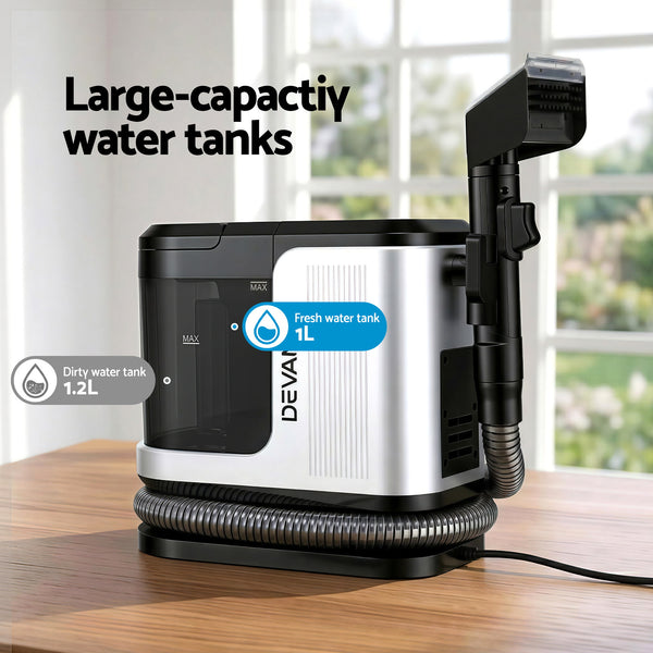 Devanti Carpet Washer Vacuum Cleaner 600W 13kpa Hose Self-Cleaning Function Awezingly
