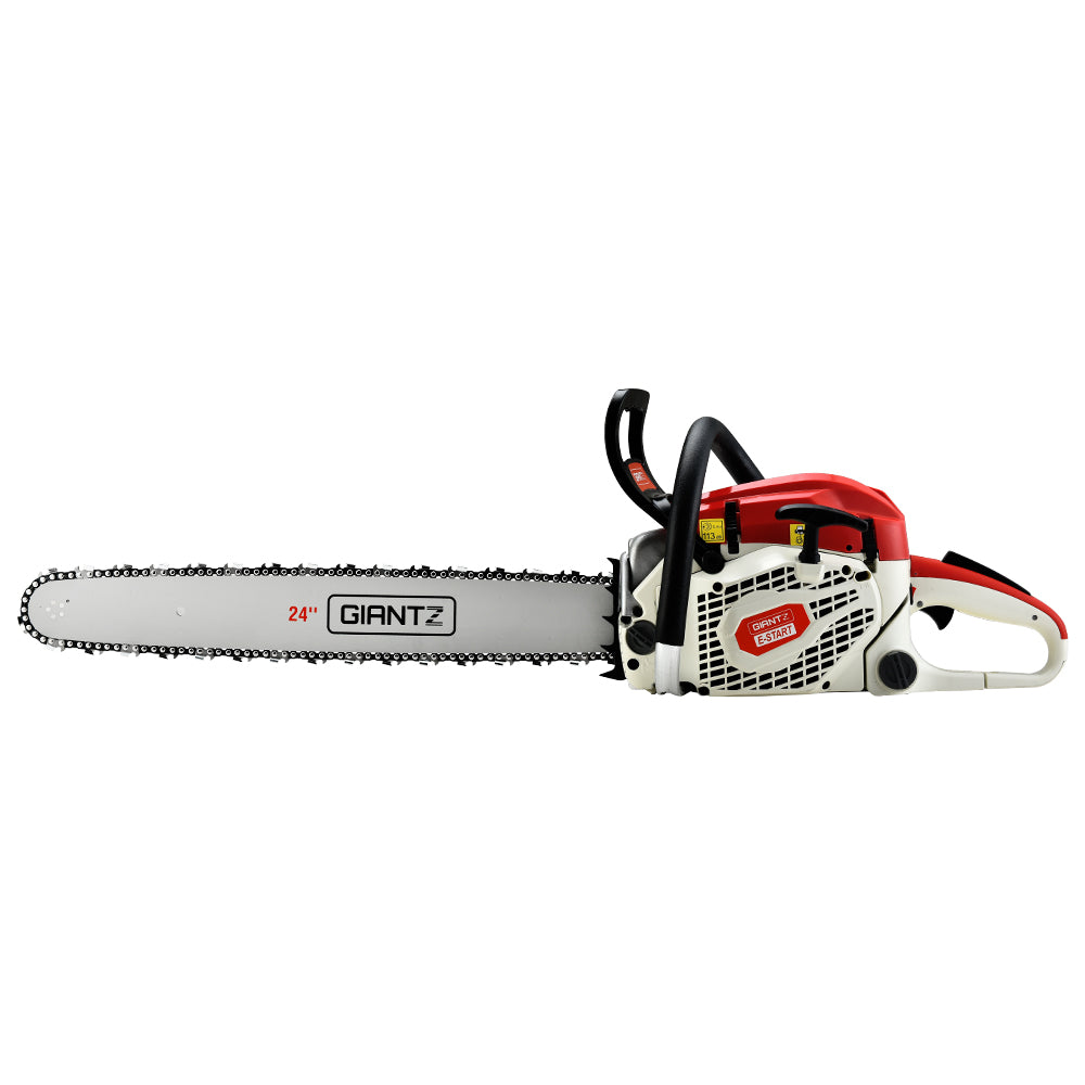Giantz 88cc Commercial Petrol Chainsaw E-Start 24 Bar Pruning Chain Saw Giantz