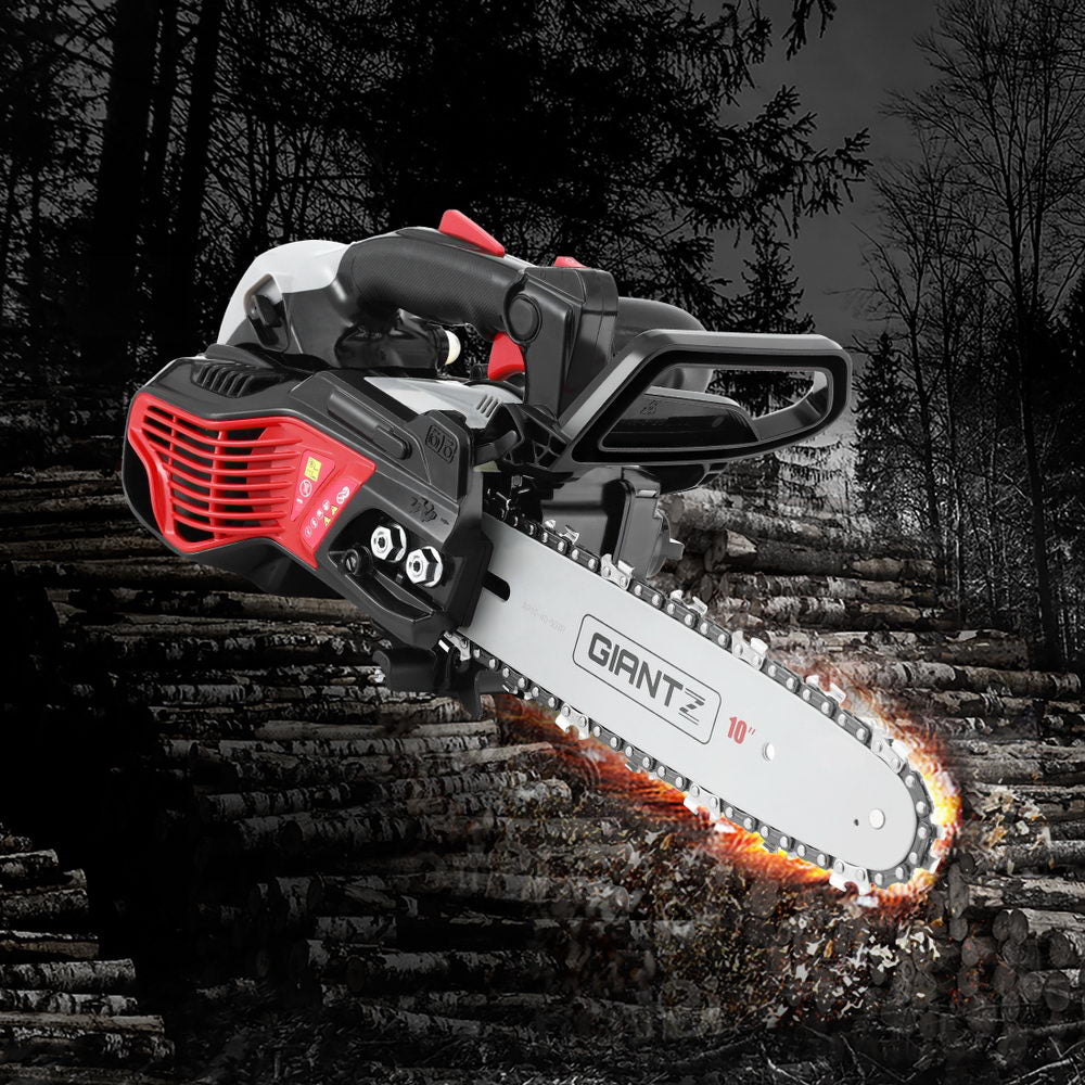 Giantz 25CC Petrol Chainsaw 10'' Bar Chain Saw Lightweight for Pruning Cutting Awezingly