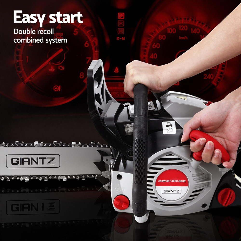 Giantz 42CC Petrol Chainsaw 16'' Bar Chain Saw Lightweight for Pruning Cutting Awezingly