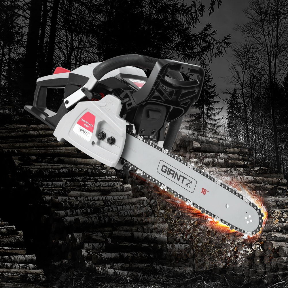 Giantz 42CC Petrol Chainsaw 16'' Bar Chain Saw Lightweight for Pruning Cutting Awezingly