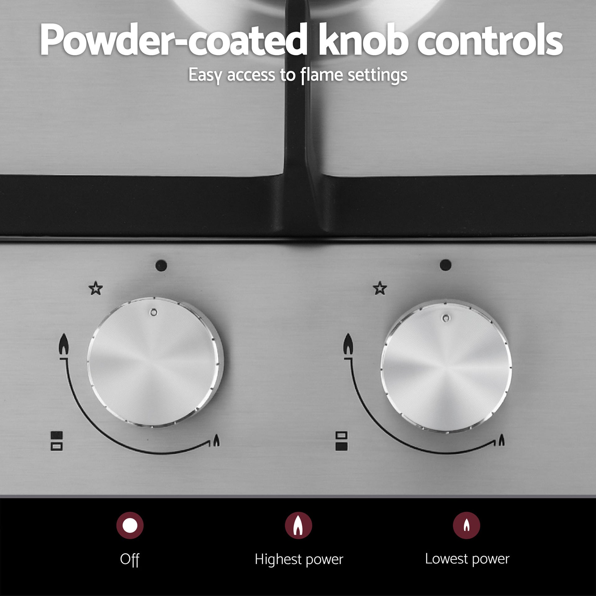 Devanti Gas Cooktop 30cm 2 Burner Silver Awezingly