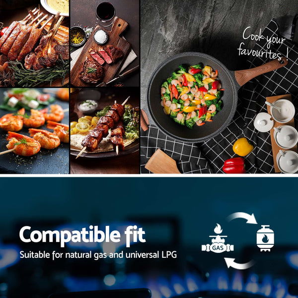 Devanti 90cm Gas Cooktop 5 Burner LPG NG Tempered Glass Hob Black Awezingly