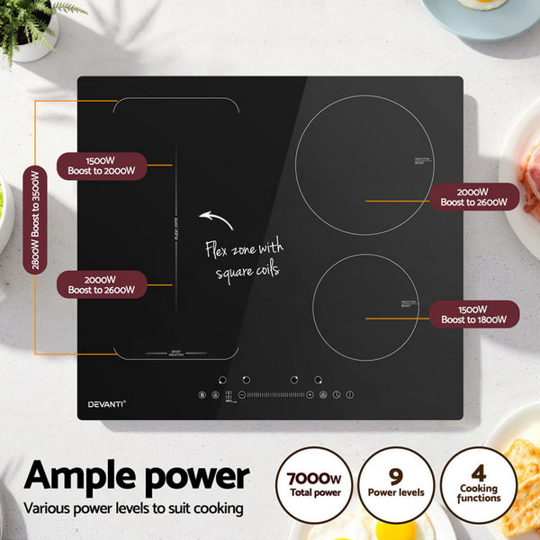 Devanti Induction Cooktop 60cm Electric Cooker Awezingly