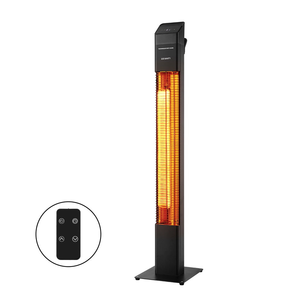 Devanti Radiant Tower Heater Electric Portable Remote Control 2000W Heating Devanti