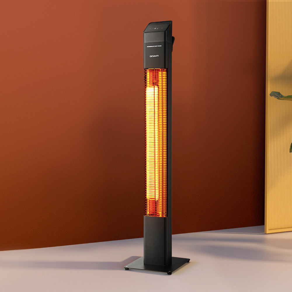 Devanti Radiant Tower Heater Electric Portable Remote Control 2000W Heating Devanti