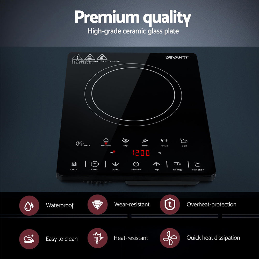 Devanti Electric Ceramic Cooktop 30cm Awezingly