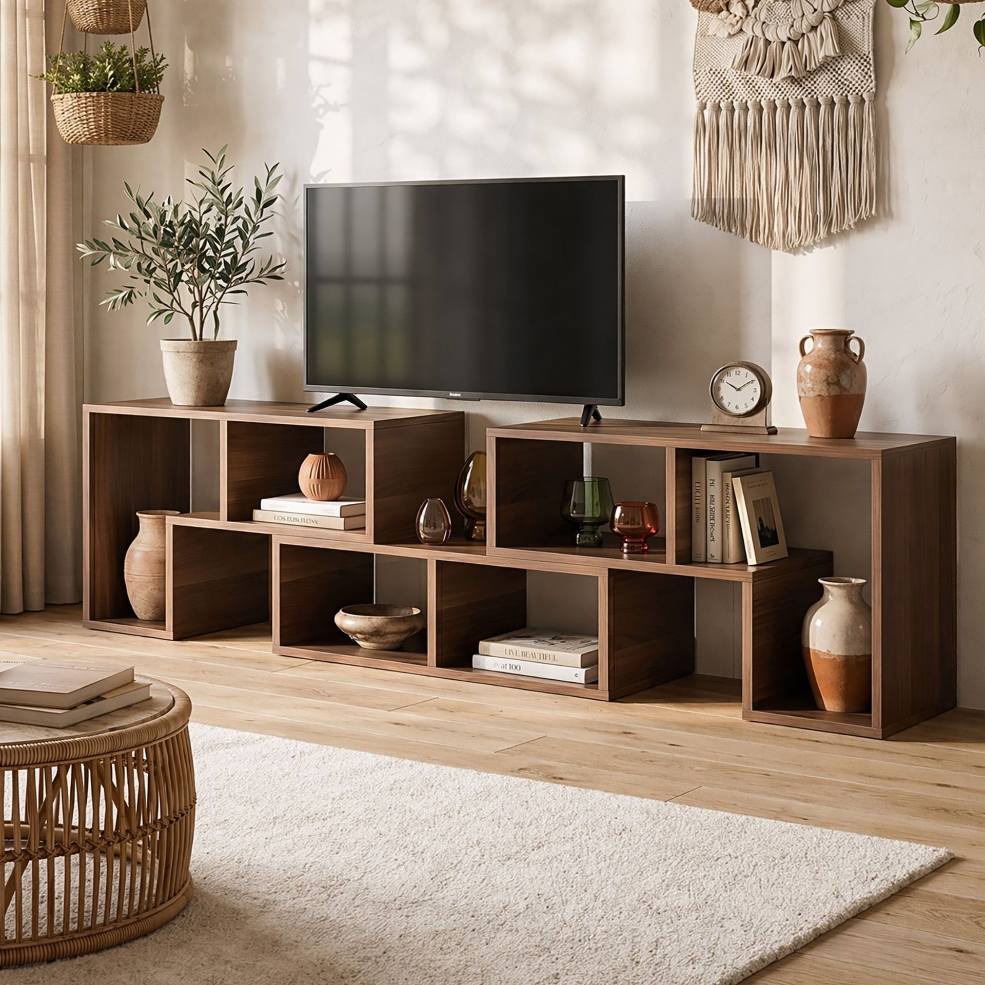 Artiss Modular TV Stand 3 Piece Entertainment Unit Adjustable Bookcase Shelf Awezingly