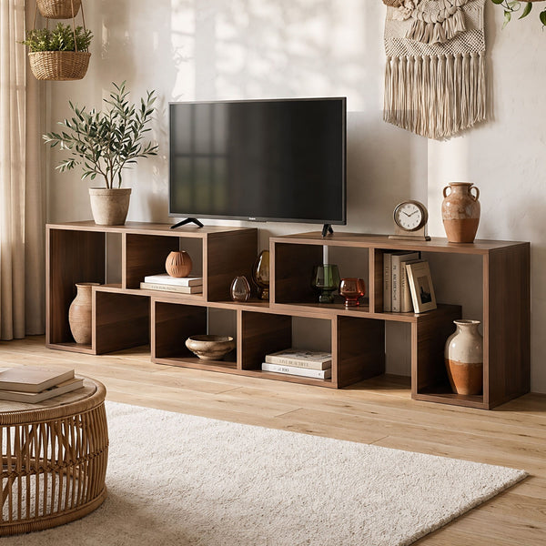 Artiss Modular TV Stand 3 Piece Entertainment Unit Adjustable Bookcase Shelf Awezingly