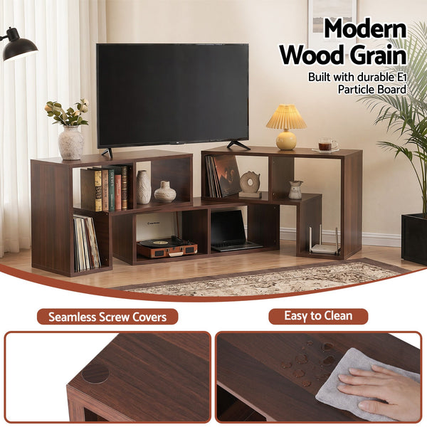 Artiss Modular TV Stand 3 Piece Entertainment Unit Adjustable Bookcase Shelf Awezingly