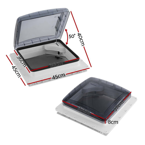 Weisshorn Caravan Roof Vent Air Exhaust Hatch RV Motorhome Camper White Weisshorn
