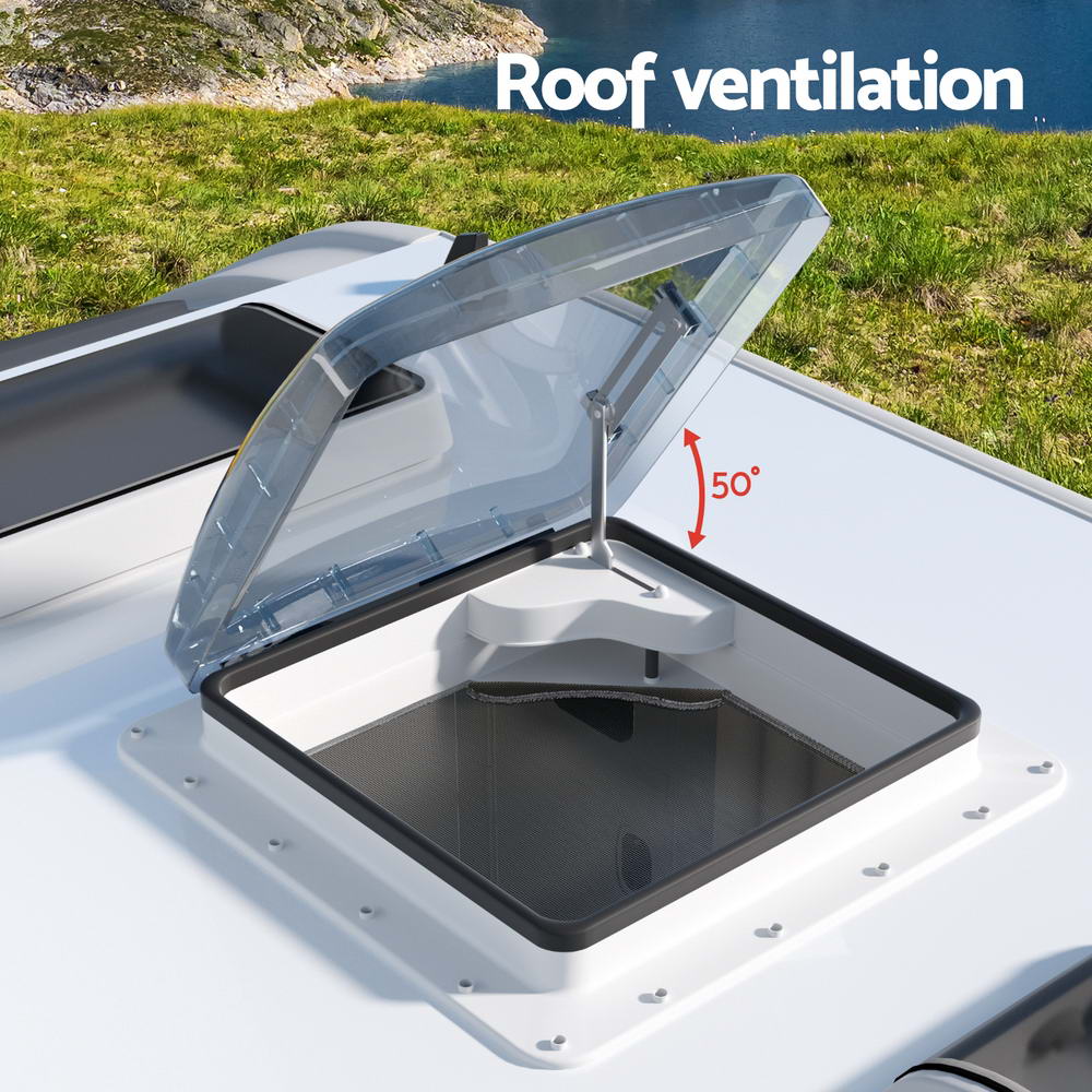 Weisshorn Caravan Roof Vent Air Exhaust Hatch RV Motorhome Camper White Weisshorn