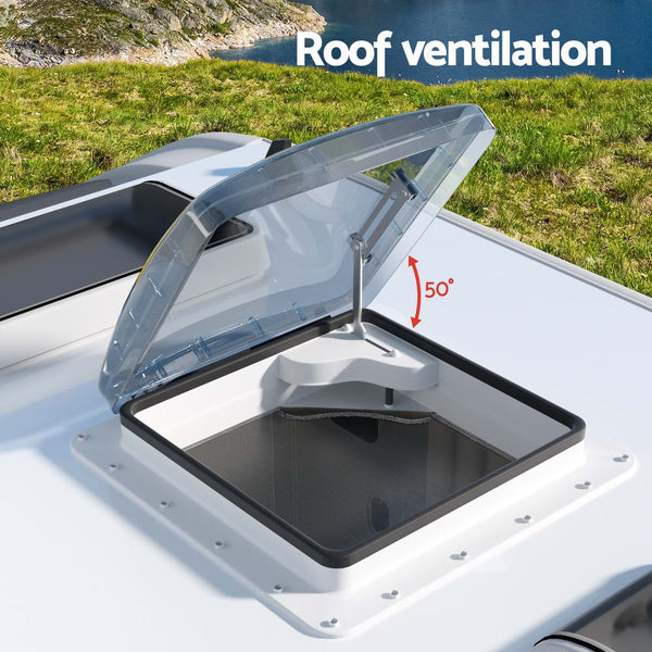Weisshorn Caravan Roof Vent Air Exhaust Hatch RV Motorhome Camper White Weisshorn