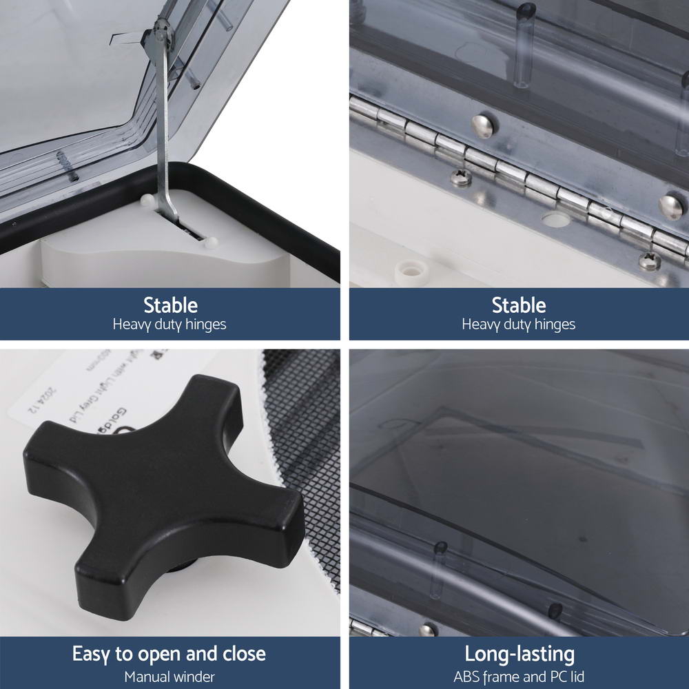 Weisshorn Caravan Roof Vent Air Exhaust Hatch RV Motorhome Camper White Weisshorn