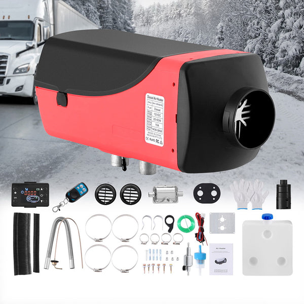 5KW Portable Diesel Air Heater Remote Control LCD Display Quick Heat Car RV Bus Boat Awezingly
