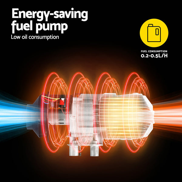 Giantz Diesel Air Heater 12V 5KW LCD Display Remote Control for Car Bus RV Indoor 10L Awezingly