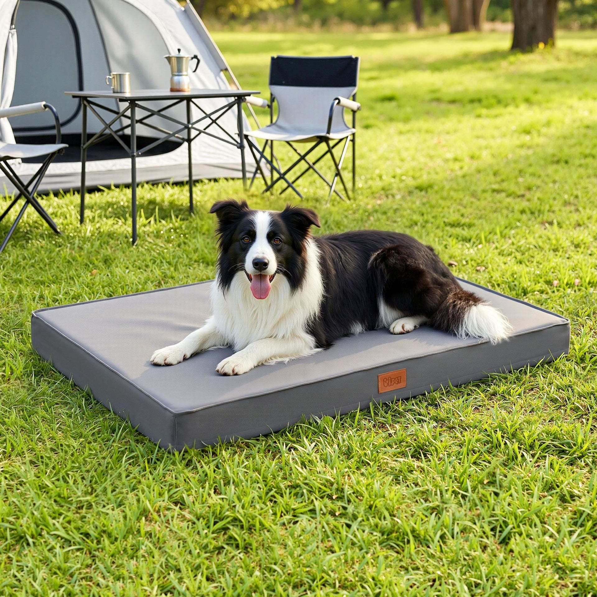 i.Pet Dog Bed Large Water-resistant Egg Crate Foam Orthopedic Pet Mat Grey i.Pet