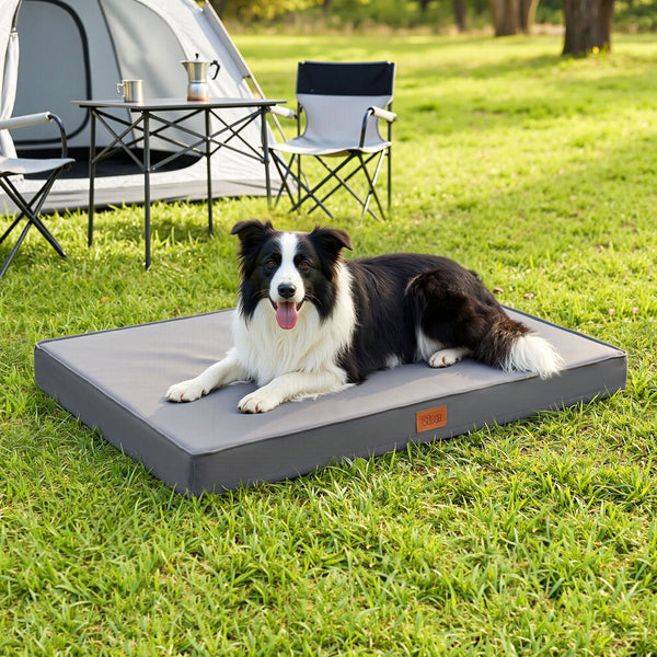 i.Pet Dog Bed Large Water-resistant Egg Crate Foam Orthopedic Pet Mat Grey i.Pet