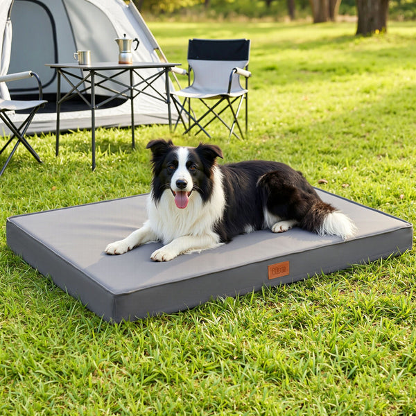 i.Pet Dog Bed XL Water-resistant Egg Crate Foam Orthopedic Pet Mat Grey i.Pet