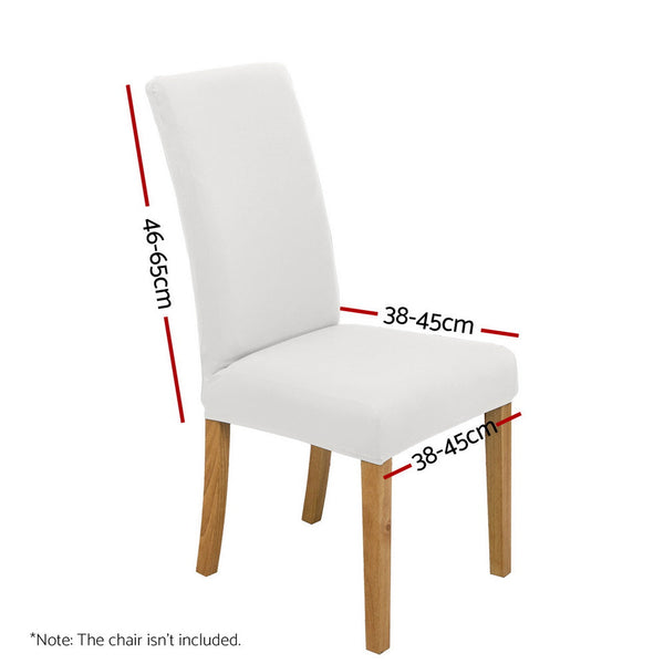 Artiss Dining Chair Covers 4x Slipcovers Spandex Stretch Banquet Wedding White Artiss