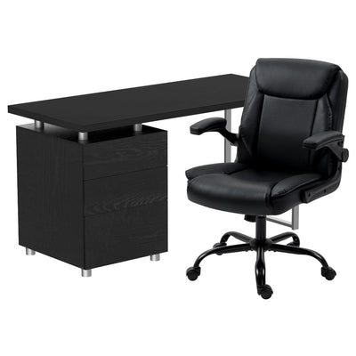 Artiss Computer Desk Executive Office Chairs Sets Black