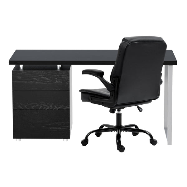 Artiss Computer Desk Executive Office Chairs Sets Black Artiss
