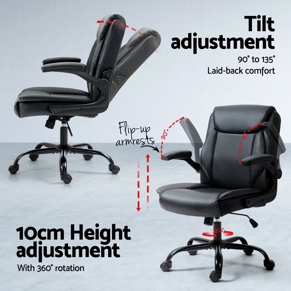 Artiss Computer Desk Executive Office Chairs Sets Black Artiss