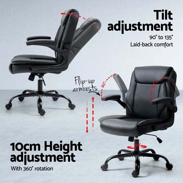 Artiss Computer Desk Executive Office Chairs Sets Black Artiss