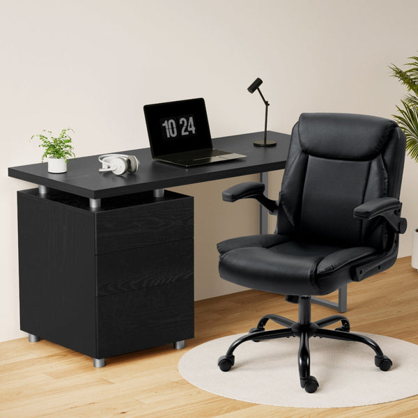 Artiss Computer Desk Executive Office Chairs Sets Black Artiss