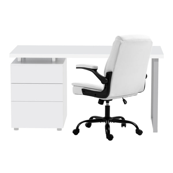 Artiss Computer Desk Executive Office Chairs Sets White Artiss