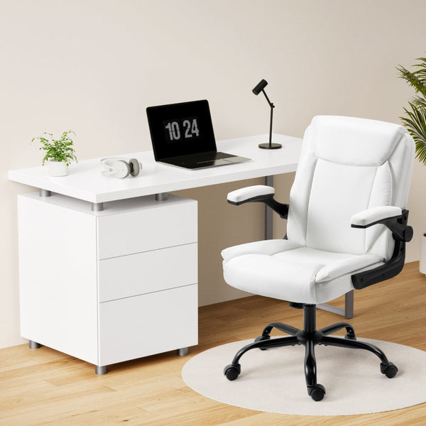 Artiss Computer Desk Executive Office Chairs Sets White Artiss