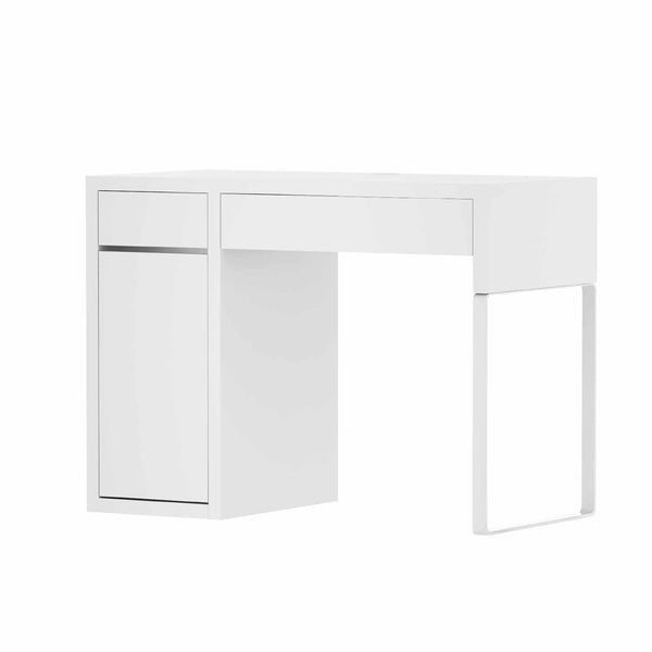 Artiss Metal Desk With Storage Cabinets - White Artiss