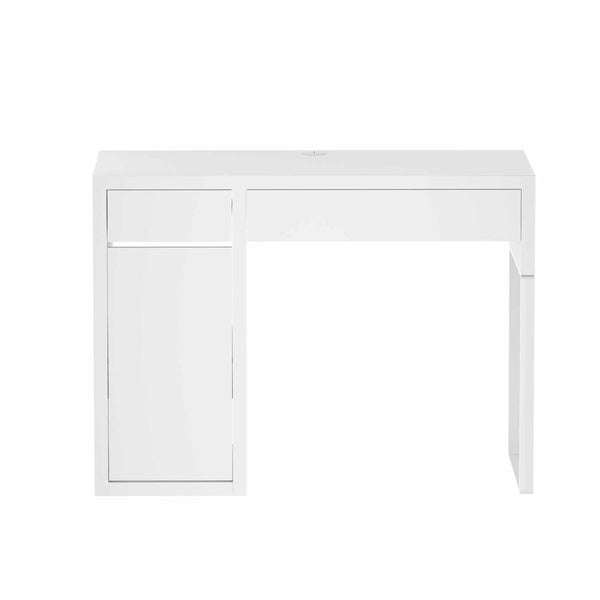 Artiss Metal Desk With Storage Cabinets - White Artiss
