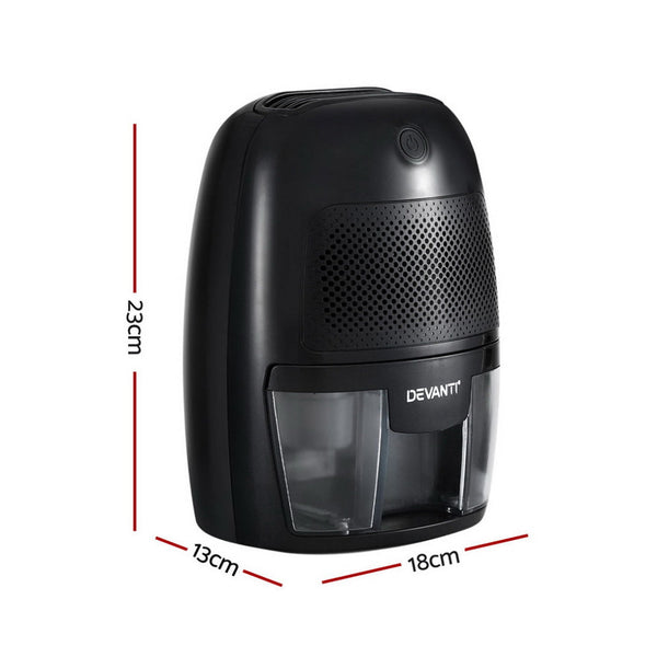 Devanti Dehumidifier 600ML Air Purifier Black Devanti